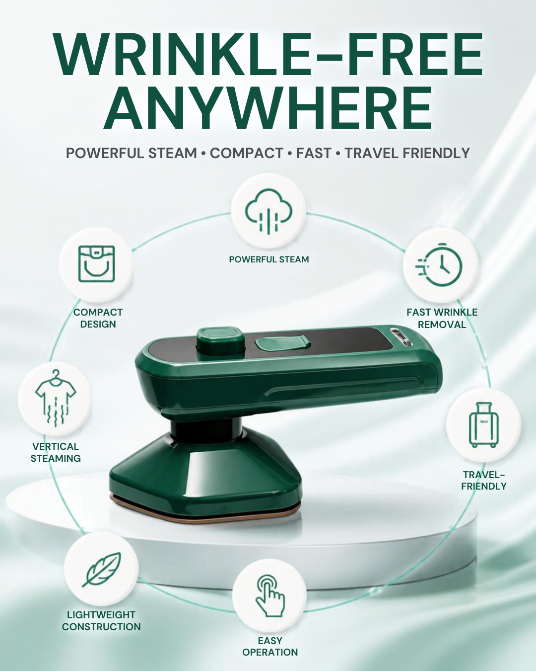 Portable Mini Electric Steam Iron – Multiple Fabric Uses
