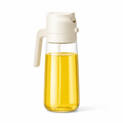 2-in-1 Oil Spray & Pour Glass Bottle