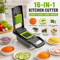 16 in 1 Vegetable Cutter – Chopping Onion in Container
