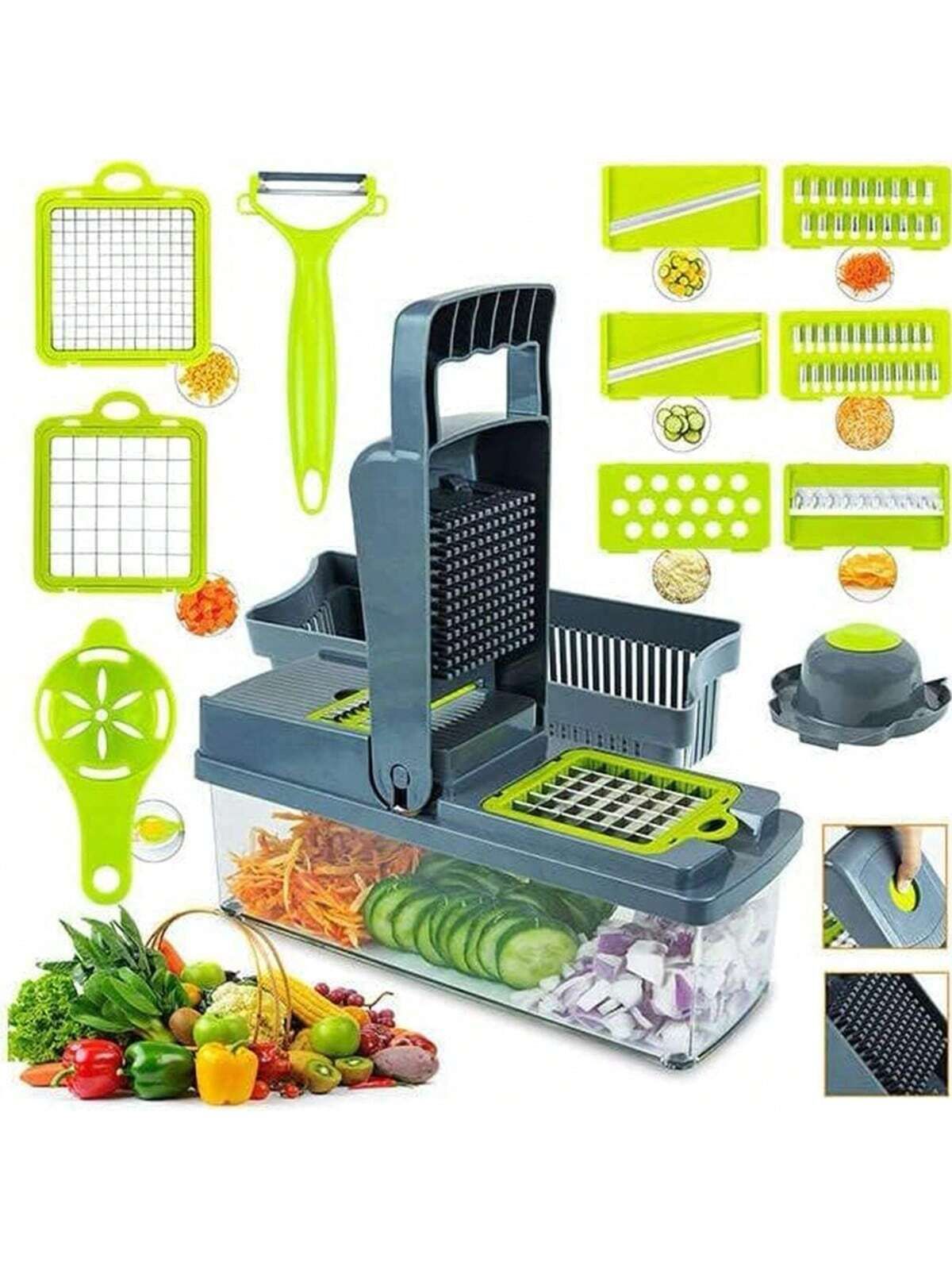 16 in 1 Vegetable Cutter – Slicing Vegetables in Action