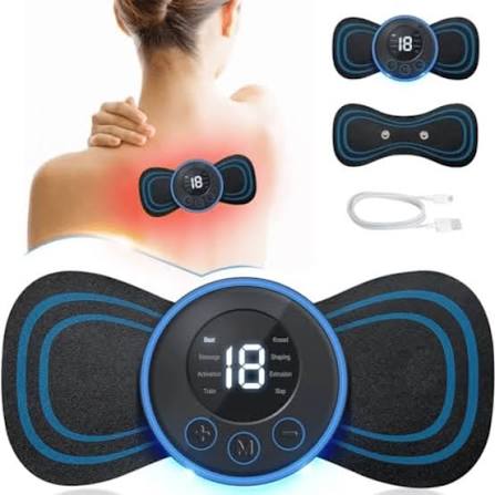 Mini massager neck pain relief USB charging display 18