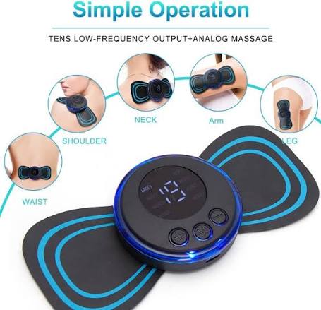 Mini massager on neck back shoulder pain relief EMS TENS